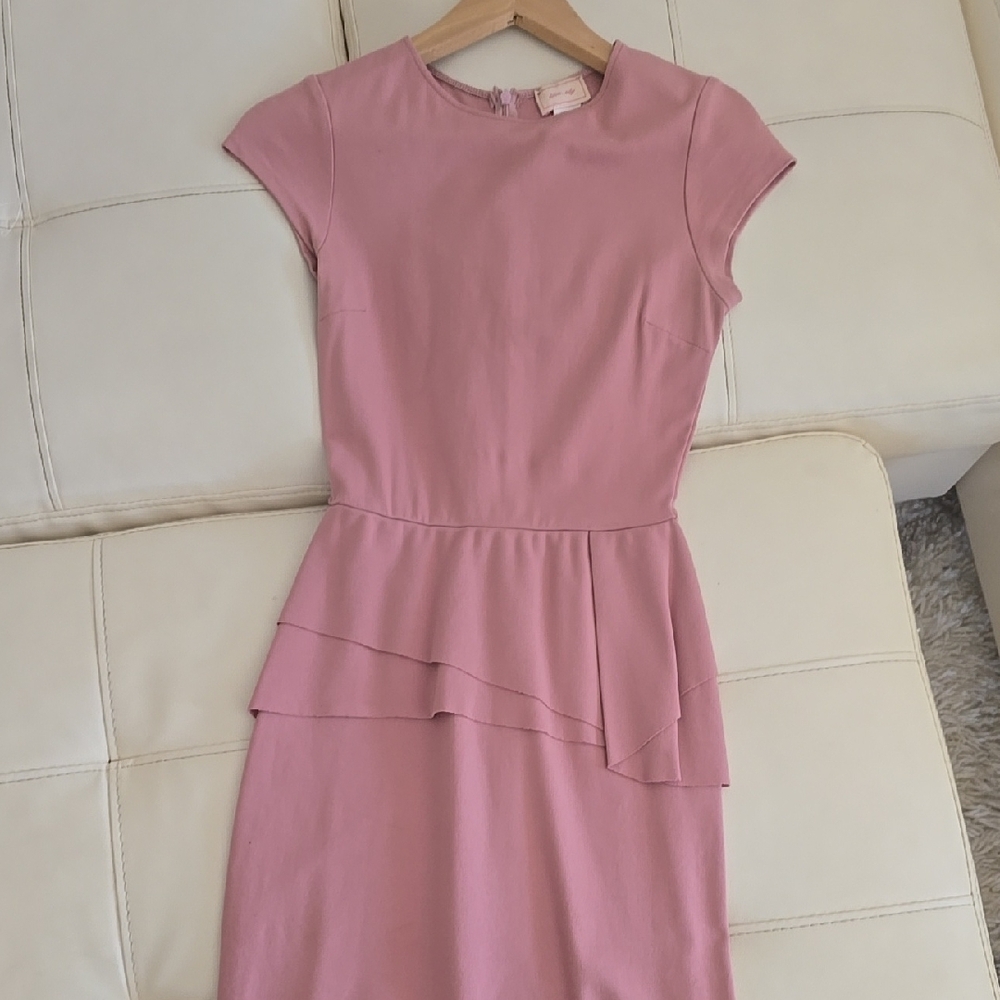 Love Pink Sheath Dress with Flutter Cap Sleeves
